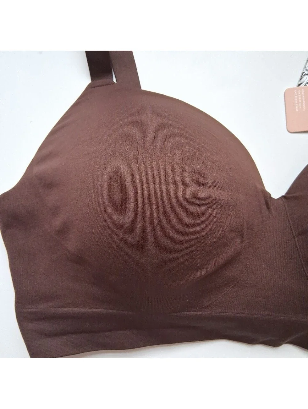 Feelingirl Wireless Push Up Bra Seamless 3XL Brown Full Coverage Comfort Smooth